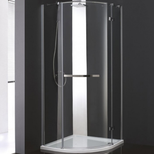 картинка Душевой уголок Cezares Bergamo R-1 Arco 90x90 BERGAMO-W-R-1-90-ARCO-C-Cr-R-IV IV профиль Хром стекло прозрачное от магазина Сантехстрой