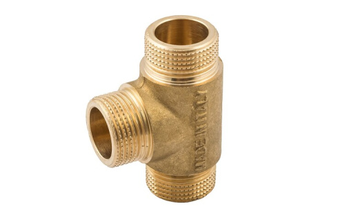 картинка Тройник, ННН, 1/2", 1/2", 1/2", латунь, равнопроходной от магазина Сантехстрой