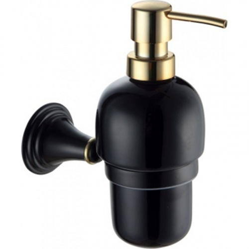 картинка Дозатор жидкого мыла Fixsen Luksor FX-71612B Черный Золото от магазина Сантехстрой