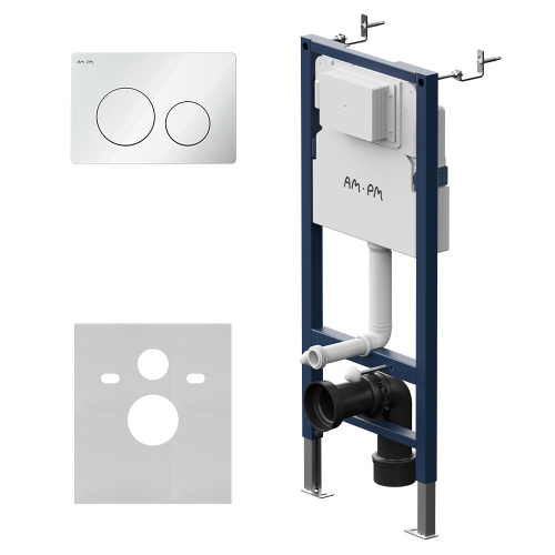 картинка I012709.0101 PrimeFit инсталляция для подвесного унитаза с клавишей PrimeFit L, бел глянц от магазина Сантехстрой