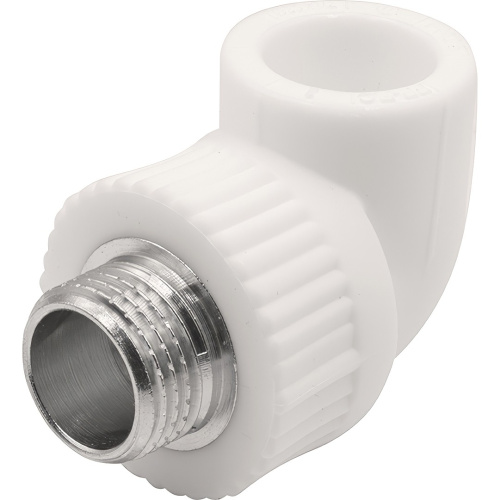 картинка Угольник THERMOLIGHT комбинированный PP-R НР 20х1/2quot; белый (20/120) от магазина Сантехстрой