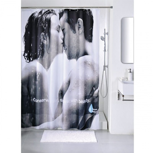 картинка Штора для ванны Iddis Romance 180x200 Серая от магазина Сантехстрой