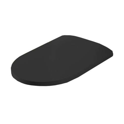 картинка Artceram MONET Крышка с сиденьем Slim для унитаза, механизм soft-close, цвет черный матовый/хром от магазина Сантехстрой