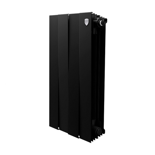 картинка Секционный биметаллический радиатор Royal Thermo Piano Forte 500, Noir Sable, количество секций 4 от магазина Сантехстрой