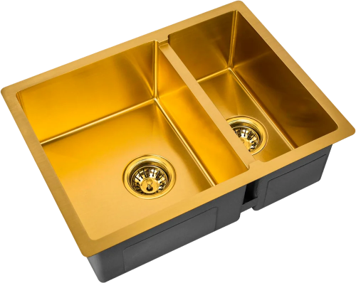 картинка Мойка кухонная Zorg Inox PVD SZR-58-2-44 BRONZE бронза от магазина Сантехстрой