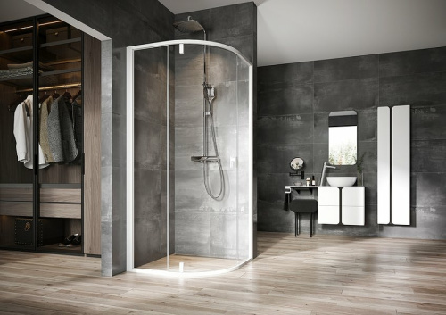 картинка Душевой уголок Ravak Nexty NSKK3-90 90x90 стекло Transparent, профиль Белый (3O677101Z1) от магазина Сантехстрой