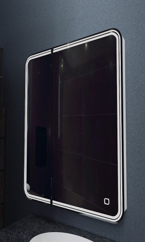 картинка Зеркало-шкаф с подсветкой ART&MAX, правый ART&MAX VERONA  AM-Ver-700-800-2D-R-DS-F от магазина Сантехстрой