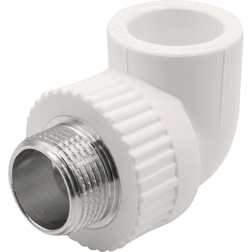 картинка Угольник THERMOLIGHT комбинированный PP-R НР 25х3/4quot; белый (10/110) от магазина Сантехстрой
