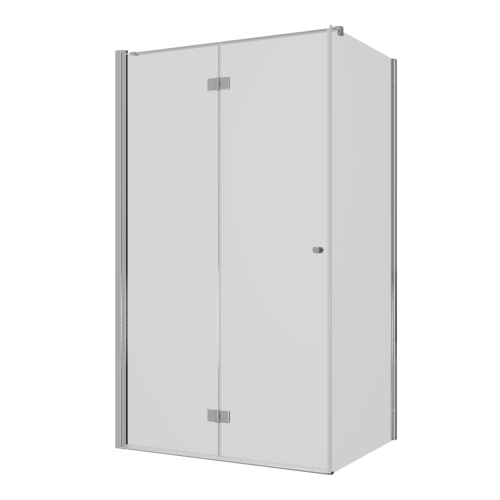 картинка Душевое ограждение Ambassador Diamond 12011107L (120х80х200) прямоугольник,хром,стекло прозрачное,распашная-складная,1 место от магазина Сантехстрой