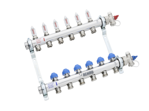 картинка Коллектор, 1", HKV-D 9, выход-3/4" ЕК, нержавеющая сталь от магазина Сантехстрой
