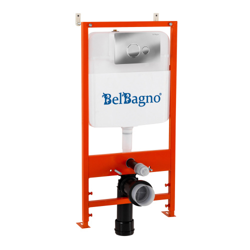 картинка Комплект 2 в 1 Система инсталляции для унитазов BelBagno BB026 с кнопкой смыва BB081CR от магазина Сантехстрой