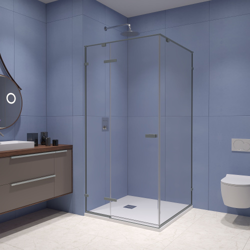 картинка Душевой уголок RGW SV-030-Gr 100*100*200 профиль Серый стекло Прозрачное от магазина Сантехстрой