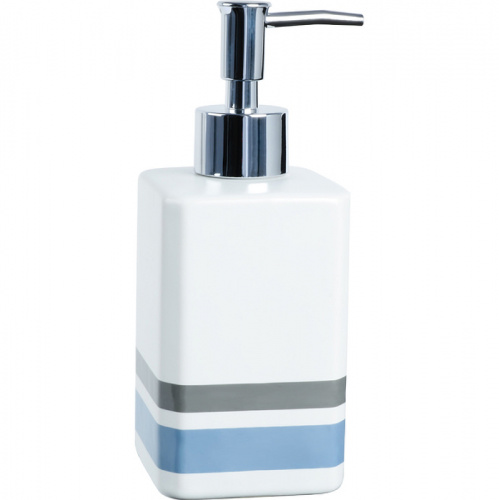 картинка Дозатор жидкого мыла Fixsen Dony FX-232-1 Белый Синий Серый от магазина Сантехстрой