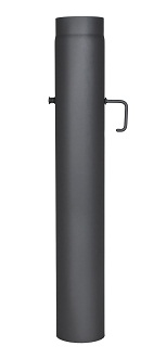 картинка Труба 1 м с шибером черный d180 2 мм КПД от магазина Сантехстрой