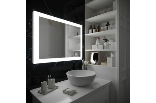 картинка Зеркало с подсветкой и функцией антизапотевания Art&Max SOLI AM-Sol-900-700-DS-F-H от магазина Сантехстрой