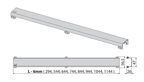 картинка Решетка для душевого лотка Alcadrain хром глянцевый (DESIGN-650LN) от магазина Сантехстрой