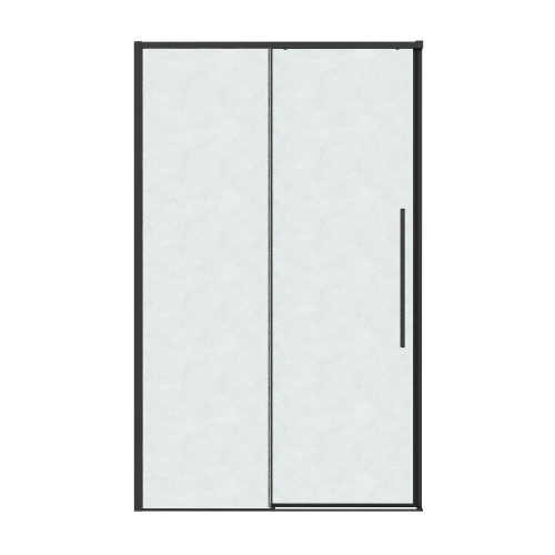 картинка Дверь в нишу Grossman Galaxy 100.K33.01.100.21.02 (100х195) черный матовый,стекло шиншилла,раздвижная, 1 место от магазина Сантехстрой