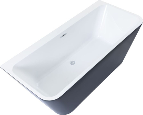 картинка Ванна FAMILY PERFECT 1700х750 мм акрил.слив-перелив,Белый мат./черный–матовый Black matte (293081) от магазина Сантехстрой