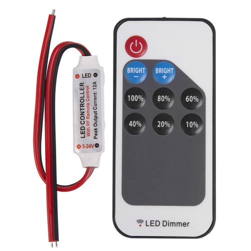 картинка LED мини диммер радио (RF) с пультом Д/У 72 W/144 W,  9 кнопок от магазина Сантехстрой