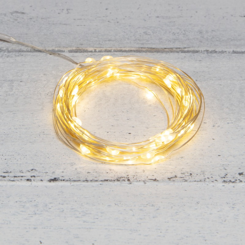 картинка Гирлянда Роса 10 м,  100 LED, USB,  теплое белое свечение NEON-NIGHT от магазина Сантехстрой