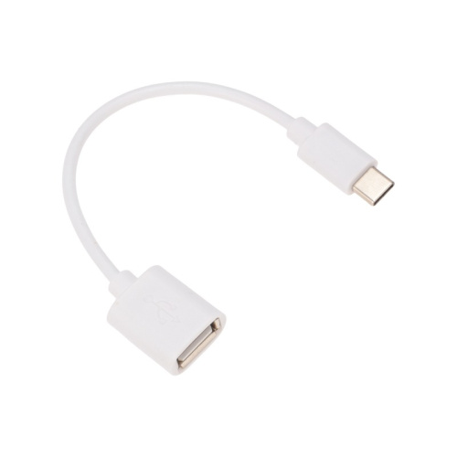 картинка Кабель OTG Type C на USB/2,4A/PVC/white/15cm/REXANT от магазина Сантехстрой