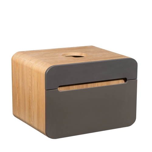 картинка Тумба RUNO Ницца 60 дуб натуральный графит подвесная под накладной умывальник (00-00002123) от магазина Сантехстрой