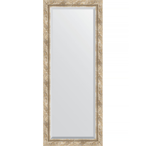 картинка Зеркало Evoform Exclusive 143х58 BY 3537 с фацетом в багетной раме - Прованс с плетением 70 мм от магазина Сантехстрой