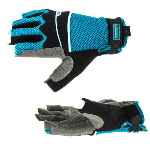 картинка Перчатки комбинированные облегченные, открытые пальцы, AKTIV, М Gross от магазина Сантехстрой