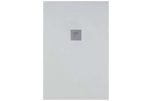 картинка Поддон литьевой Aquanet Pleasure 1000x800x30 мм, крышка из нержавеющей стали, без сифона, белый камень 00260708 от магазина Сантехстрой