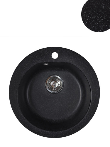 картинка Кухонная мойка круглая 505х190мм Reflexion Core RX1350СL, уголь от магазина Сантехстрой