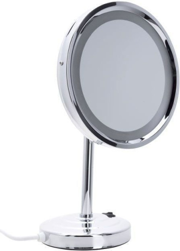 картинка 2209D Зеркало косметическое,настольное с LED подсветкой круглое диам 21,5 см (204516) от магазина Сантехстрой