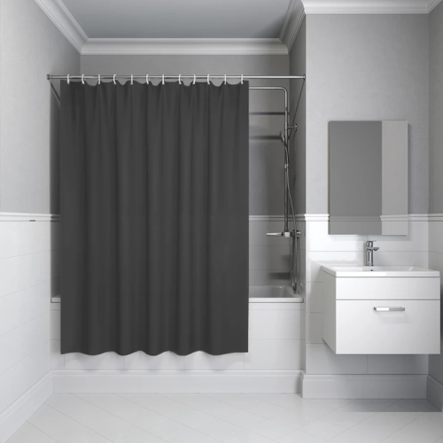 картинка Штора IDDIS для ванной 200x180 см темно-серый PE (P03PE18i11) от магазина Сантехстрой