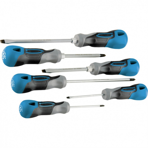 картинка Набор отверток 6 шт, S2, трехкомпонентная рукоятка Gross от магазина Сантехстрой