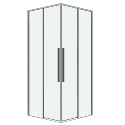 картинка Душевое ограждение Grossman Galaxy 300.K33.01.8080.10.00 (80х80х195) квадрат,раздвижная,хром,стекло прозрачное, 1 место от магазина Сантехстрой