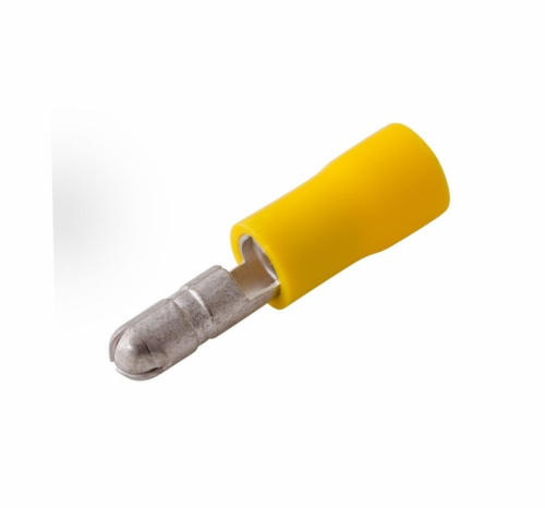 картинка Разъем штекерный изолированный штекер 5 мм 4-6 мм² (РШи-п 6.0-5/РшИп5.5-4) желтый REXANT от магазина Сантехстрой