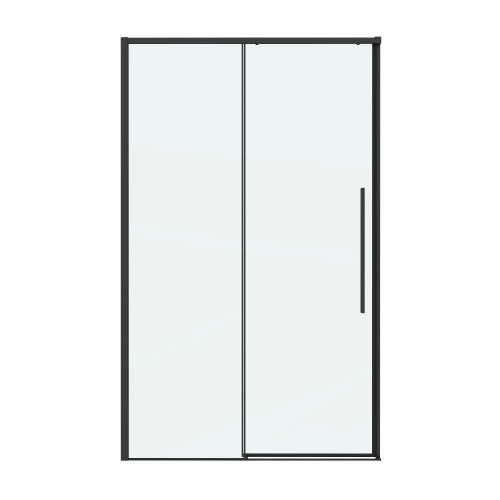 картинка Дверь в нишу Grossman Galaxy 100.K33.01.110.21.00 (110х195) черный матовый,стекло прозрачное,раздвижная, 1 место от магазина Сантехстрой