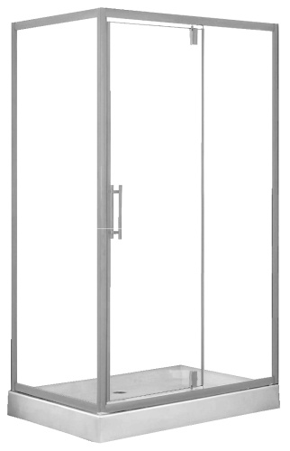 картинка Душевое ограждение LORANTO SUNWAY 120х80х200 R/L с низким поддоном 13см, прозрачное закаленное стекло 6мм, профиль хром (CS-6128C 120) от магазина Сантехстрой