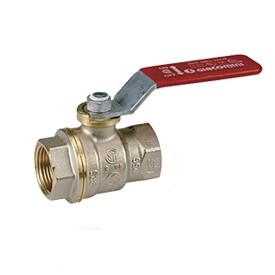 картинка Кран шаровой, R910, DADO, 2", ВВ, ручка-рычаг красный, никелированный от магазина Сантехстрой