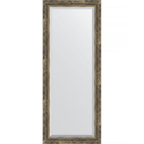 картинка Зеркало Evoform Exclusive 143х58 BY 3538 с фацетом в багетной раме - Старое дерево с плетением 70 мм от магазина Сантехстрой