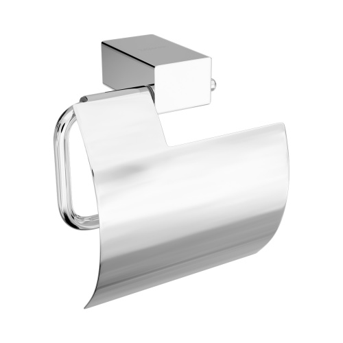 картинка Держатель для туалетной бумаги Lemark SMOOTH LINE с крышкой, хром (9721010) от магазина Сантехстрой