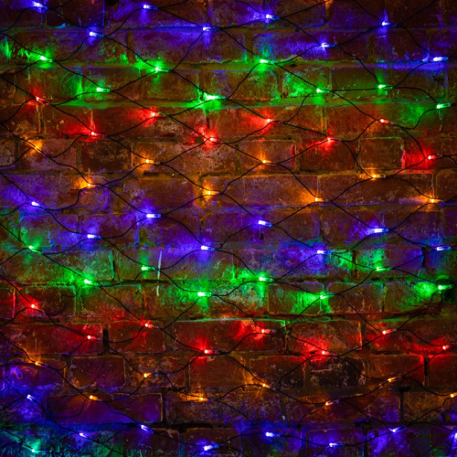 картинка Гирлянда Сеть 2х1,5м,  черный ПВХ,  288 LED Мультиколор от магазина Сантехстрой