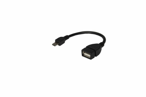 картинка USB кабель OTG micro USB на USB шнур 0.15 м черный REXANT от магазина Сантехстрой