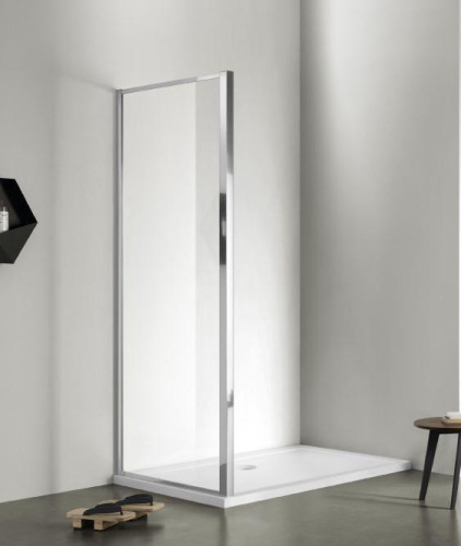 картинка AQ NAA 6310-100 Неподвижная душевая стенка 1000x2000, для комбинации с дверью, профиль хром, стекло прозрачное от магазина Сантехстрой
