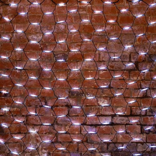 картинка Гирлянда Сеть 2x1,5м,  черный КАУЧУК,  288 LED Белые от магазина Сантехстрой