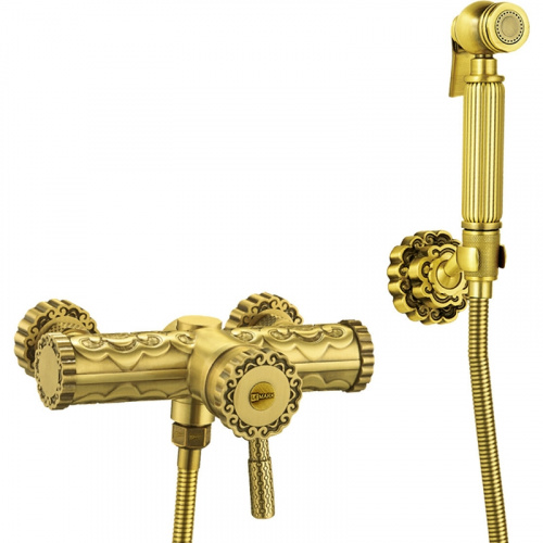 картинка Гигиенический душ со смесителем Lemark Jasmine LM6618B Бронза от магазина Сантехстрой