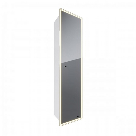 картинка Пенал зеркальный Lemark ELEMENT 40х160 см, 1 дв, правый, с подсветкой, цвет корпуса: Белый от магазина Сантехстрой