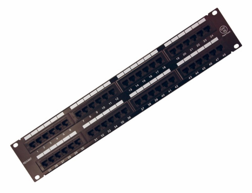 картинка Панель коммутационная 19",  2U,  48 портов, UTP,  RJ-45, CAT 5e REXANT от магазина Сантехстрой
