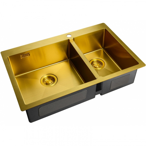 картинка Кухонная мойка ZorG Light Bronze ZL R 780-2-510-L BRONZE Бронза от магазина Сантехстрой