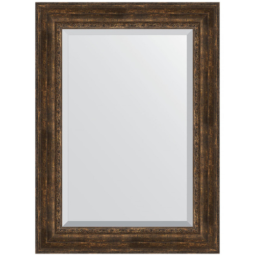 картинка Зеркало Evoform Exclusive 112х82 BY 3482 с фацетом в багетной раме - Состаренное дерево с орнаментом 120 мм от магазина Сантехстрой