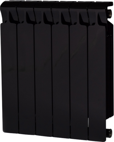 картинка Радиатор биметаллический Rifar Monolit 500 6 секций, нижнее левое подключение, антрацит от магазина Сантехстрой